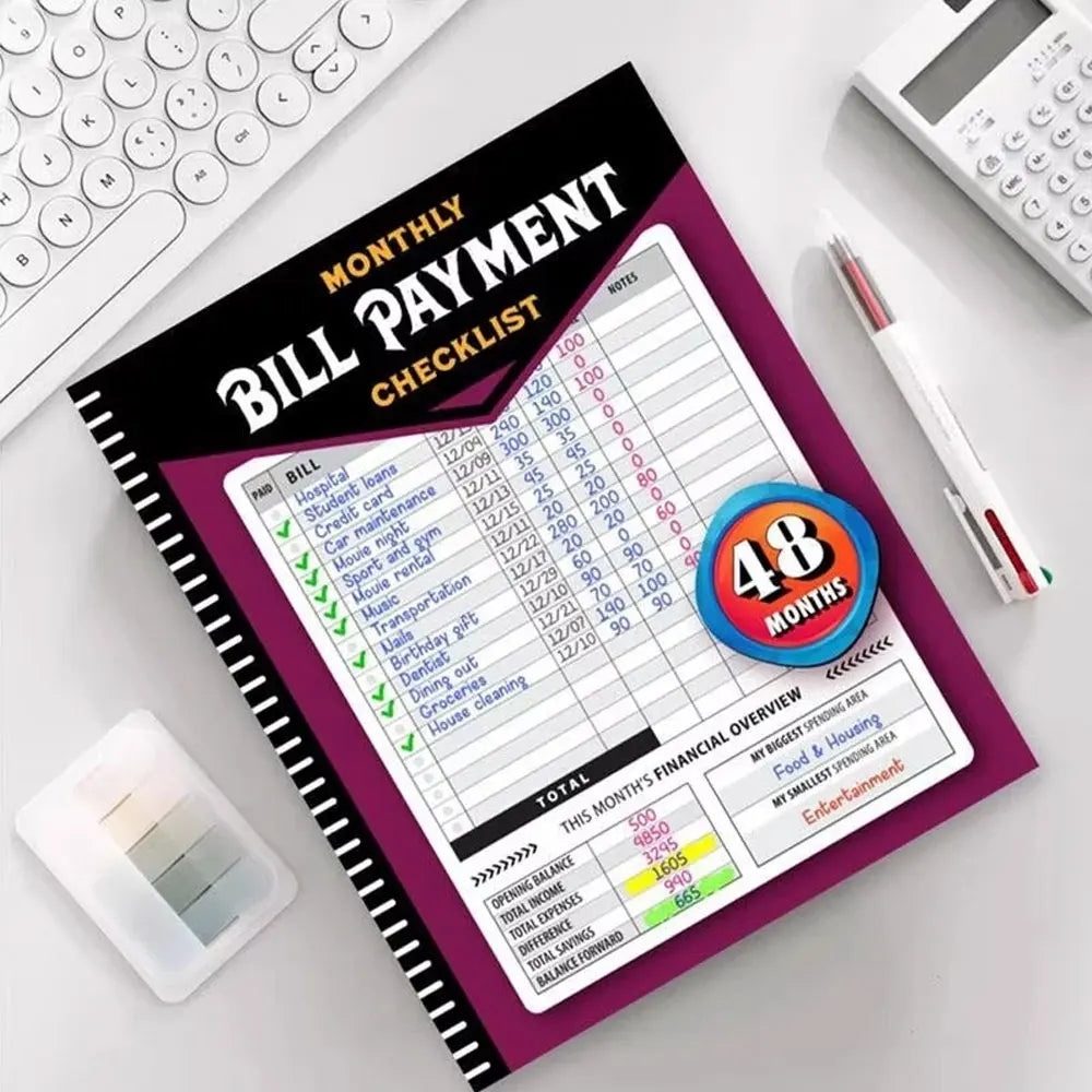 1pc bill record book, track every bill and manage your funds effectively.