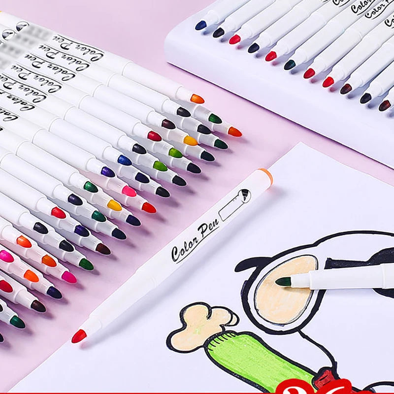 36 Colors Vibrant Washable  Markers Bulk-  for All Ages, Parties, and Classrooms: Perfect for Kids and Home Stationery